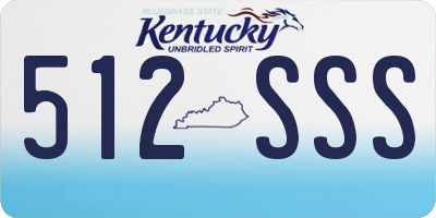 KY license plate 512SSS