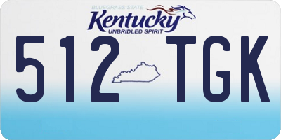 KY license plate 512TGK