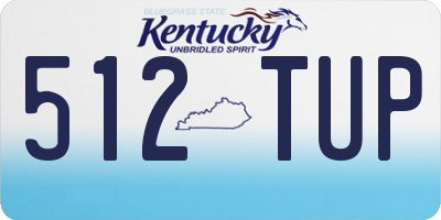 KY license plate 512TUP