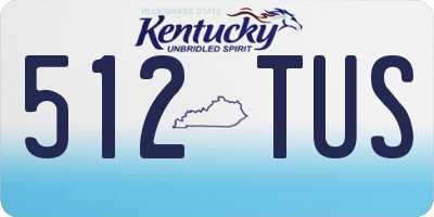 KY license plate 512TUS
