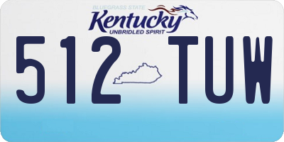 KY license plate 512TUW
