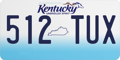 KY license plate 512TUX