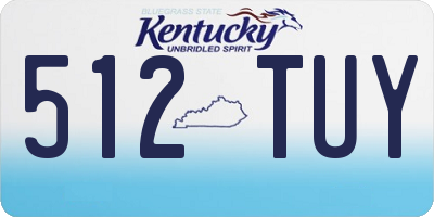 KY license plate 512TUY