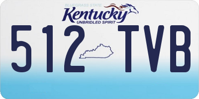 KY license plate 512TVB