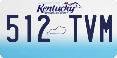 KY license plate 512TVM