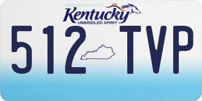 KY license plate 512TVP