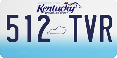 KY license plate 512TVR