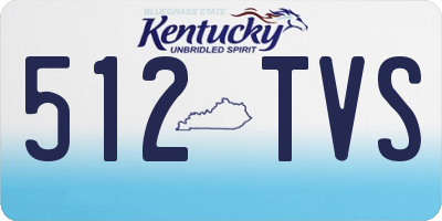 KY license plate 512TVS