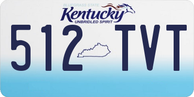KY license plate 512TVT