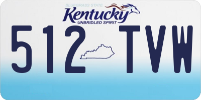 KY license plate 512TVW