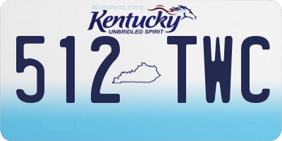 KY license plate 512TWC