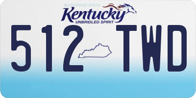 KY license plate 512TWD