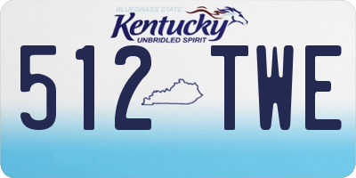 KY license plate 512TWE