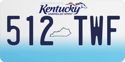 KY license plate 512TWF