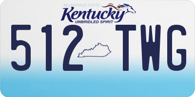 KY license plate 512TWG