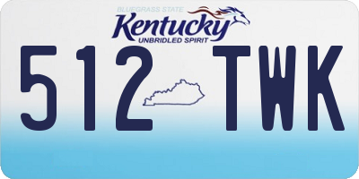 KY license plate 512TWK
