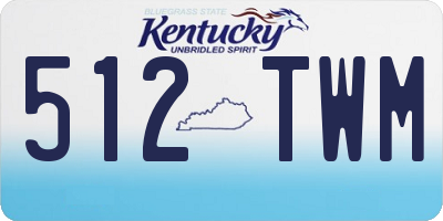 KY license plate 512TWM