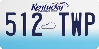 KY license plate 512TWP