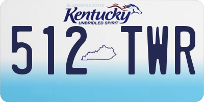 KY license plate 512TWR