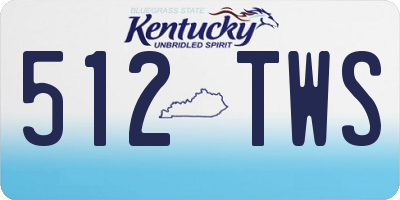 KY license plate 512TWS