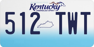 KY license plate 512TWT