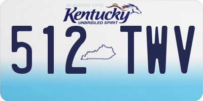 KY license plate 512TWV