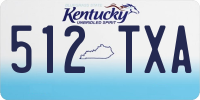 KY license plate 512TXA