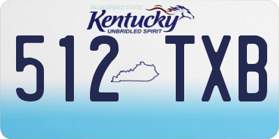 KY license plate 512TXB