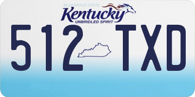 KY license plate 512TXD