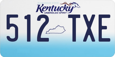 KY license plate 512TXE