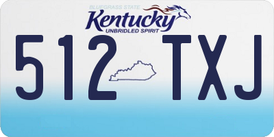 KY license plate 512TXJ