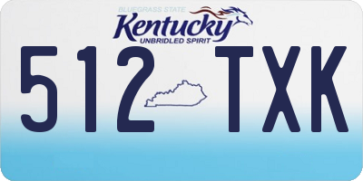 KY license plate 512TXK