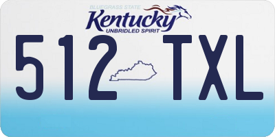 KY license plate 512TXL