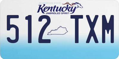 KY license plate 512TXM