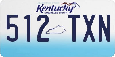 KY license plate 512TXN