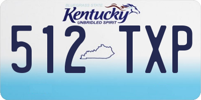 KY license plate 512TXP