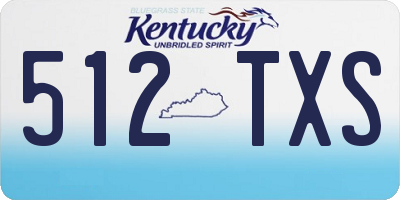 KY license plate 512TXS