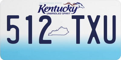 KY license plate 512TXU