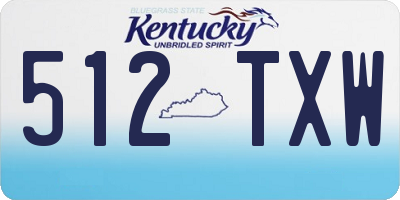 KY license plate 512TXW