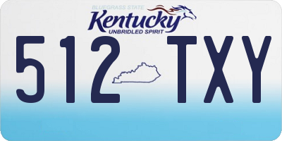 KY license plate 512TXY