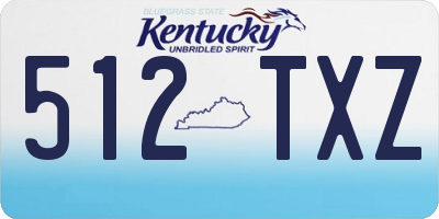 KY license plate 512TXZ