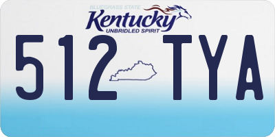 KY license plate 512TYA