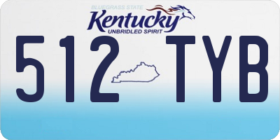 KY license plate 512TYB