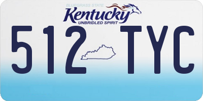 KY license plate 512TYC