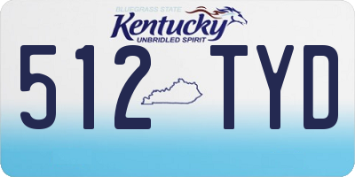 KY license plate 512TYD