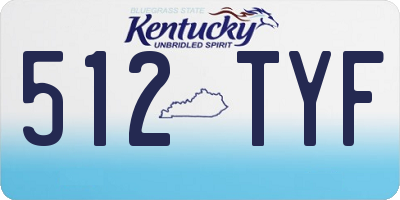 KY license plate 512TYF