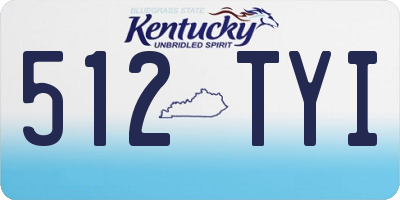 KY license plate 512TYI