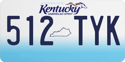KY license plate 512TYK