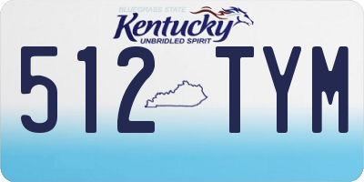 KY license plate 512TYM