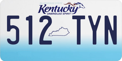 KY license plate 512TYN